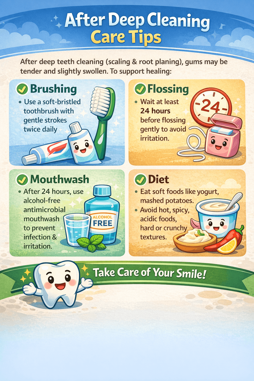 What to Do After Deep Teeth Cleaning?