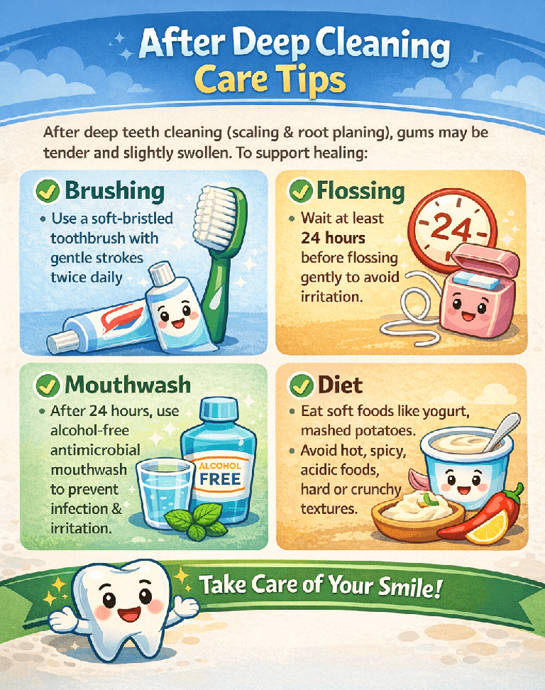 Home Care Tips for Gum Healing After Deep Cleaning 